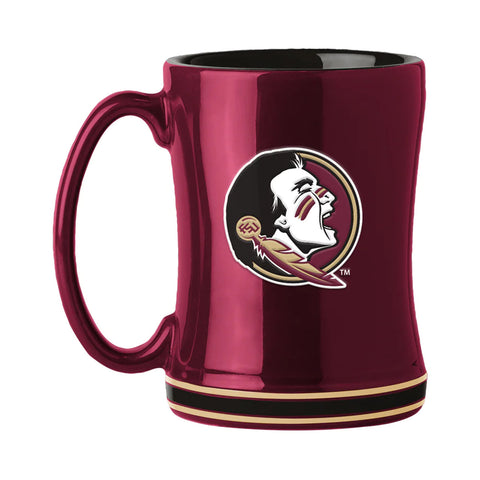 Florida State Seminoles Coffee Mug 14oz Sculpted Relief Team Color