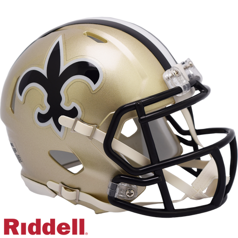 New Orleans Saints Helmet Riddell Replica Mini Speed Style 1976-1999 T/B